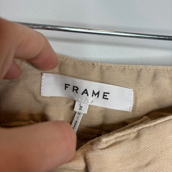 FRAME Linen Blend Twill Cargo Pants - Picture 6 of 10